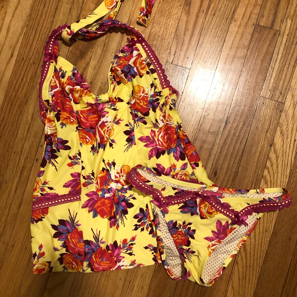 Betsey Johnson Floral Swimsuit Set